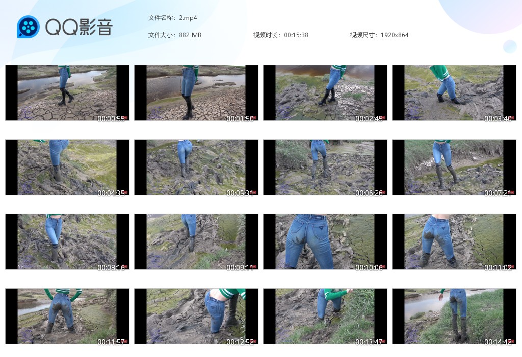 图片[1]-紧身牛仔裤靴子玩泥2-湿身与脏乱