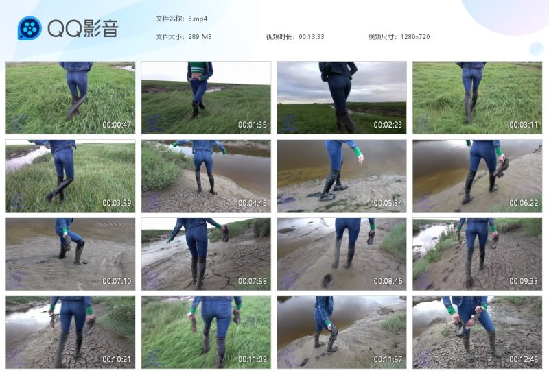 紧身牛仔裤靴子玩泥8-湿身与脏乱