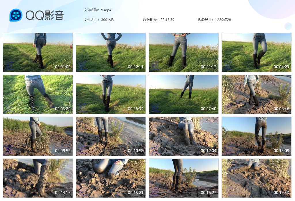 图片[1]-紧身牛仔裤靴子玩泥9-湿身与脏乱