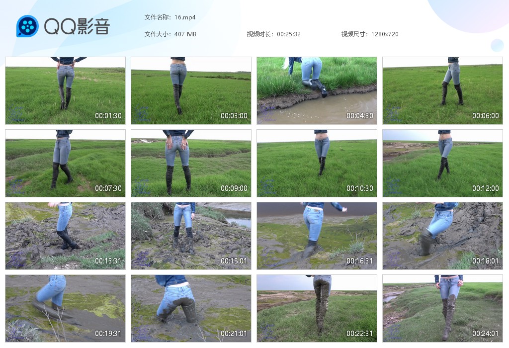 图片[1]-紧身牛仔裤靴子玩泥16-湿身与脏乱