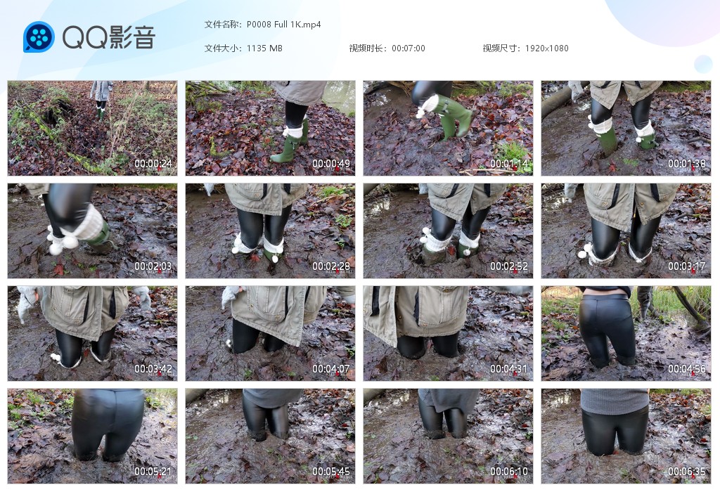 图片[1]-Redrebel P008 绿雨靴皮裤踩泥-湿身与脏乱