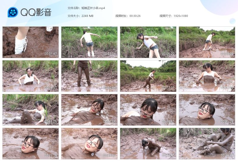 N025小森白色高筒帆布鞋-湿身与脏乱