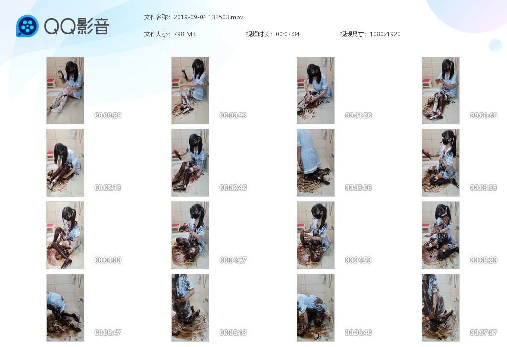 图片[1]-玩巧克力（四个视频）-湿身与脏乱