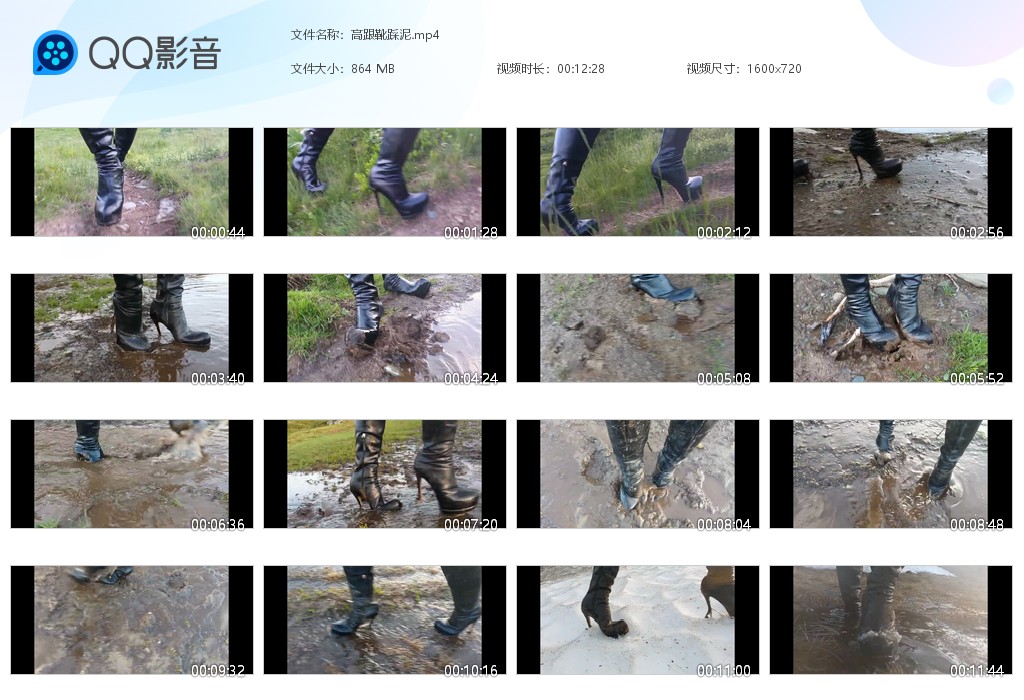 图片[1]-高跟靴踩泥-湿身与脏乱