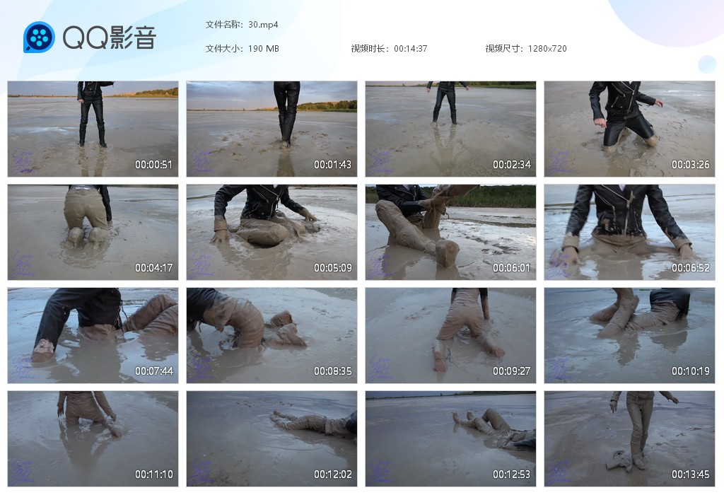 图片[1]-紧身牛仔裤长靴踩泥30-湿身与脏乱