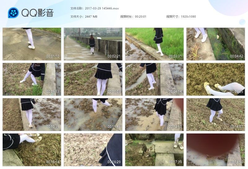 制服白丝稻田玩泥（三个视频）-湿身与脏乱