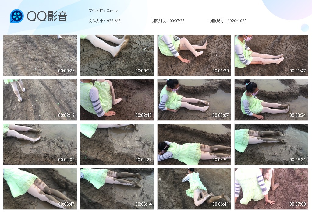图片[3]-绿裙子白丝（三个视频）-湿身与脏乱