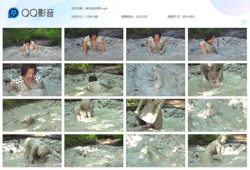 斑点连衣裙-湿身与脏乱